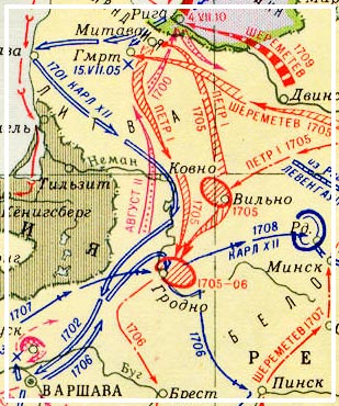 Нарвская битва карта